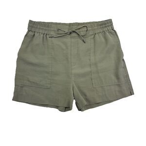 Kersh Womens Olive Green Drawstring Shorts XL Elastic Waist Casual Summer